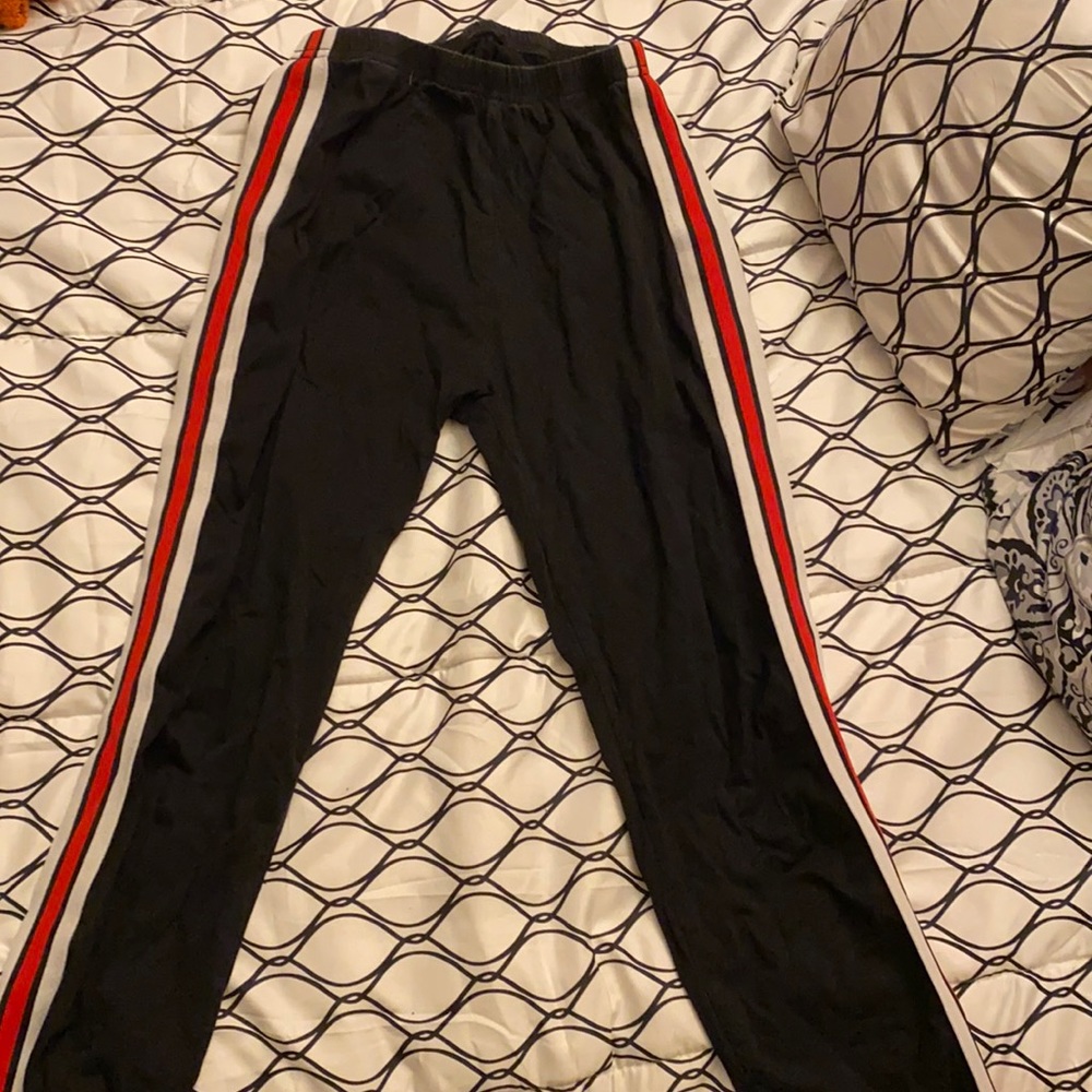 Striped high rise leggings